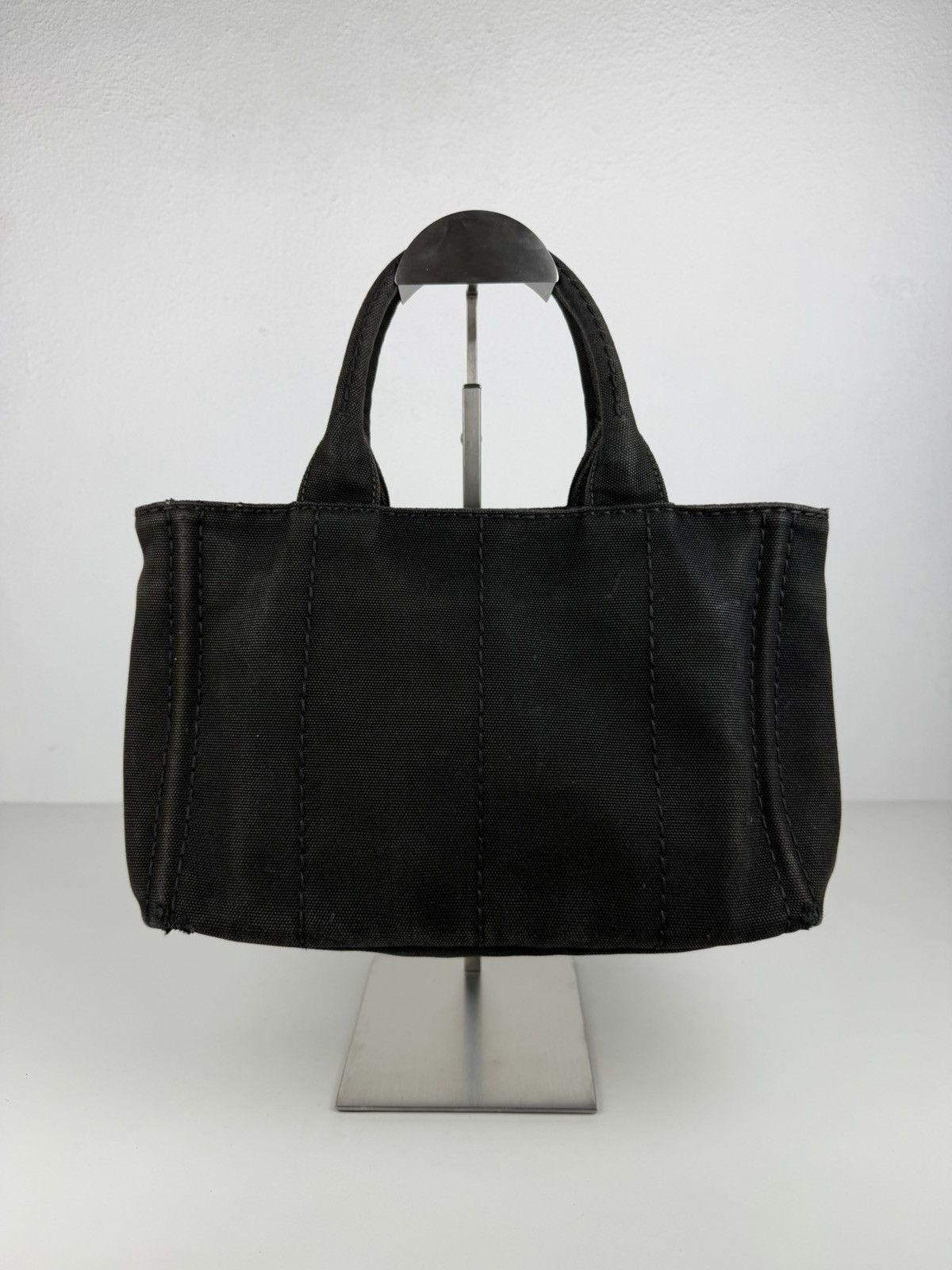 Prada canapa canvas tote small