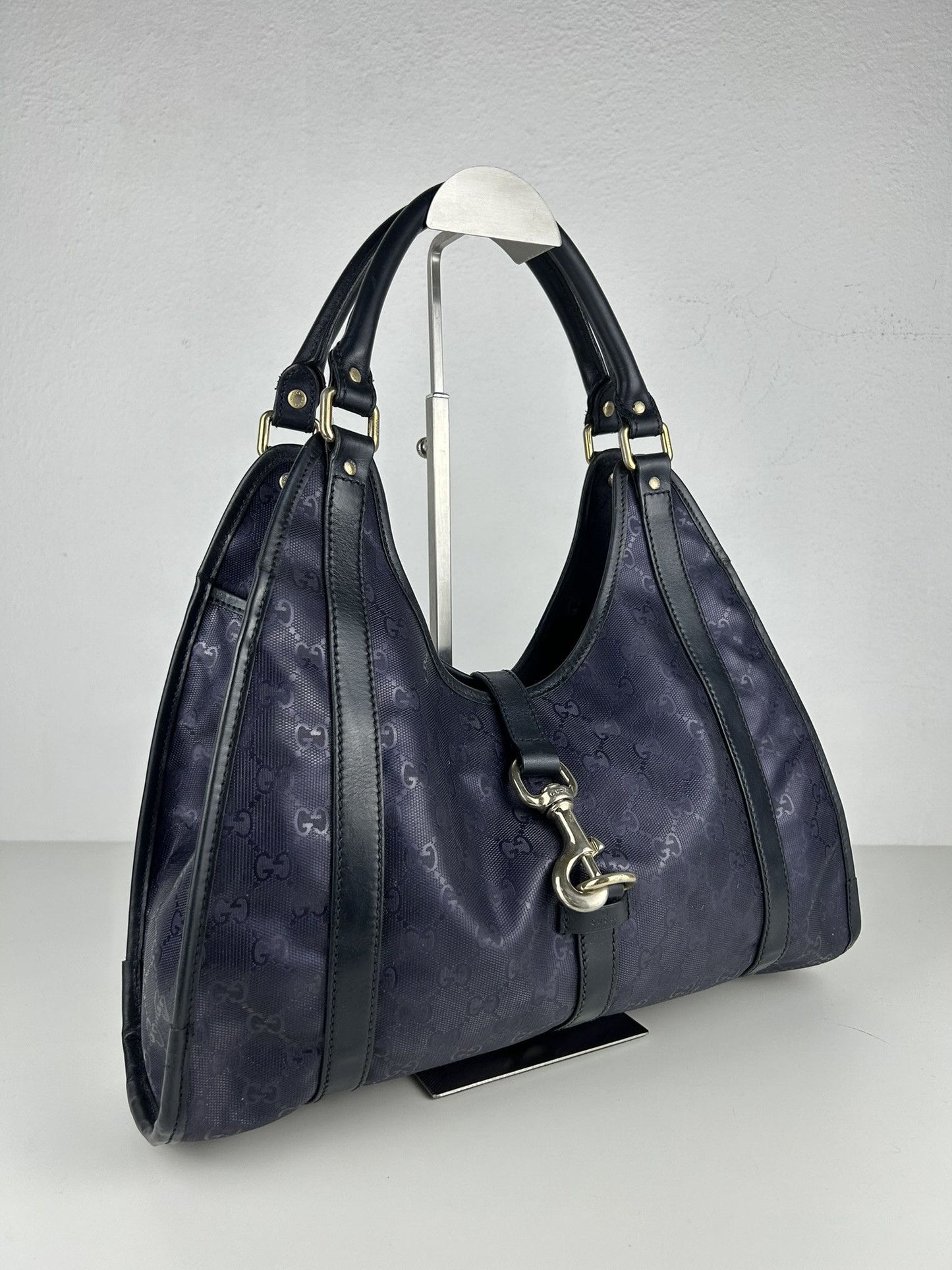 Gucci Jackie gg monogram coated canvas handbag