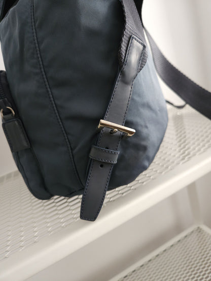 Vintage 90s Prada nylon triangle logo mini cargo backpack