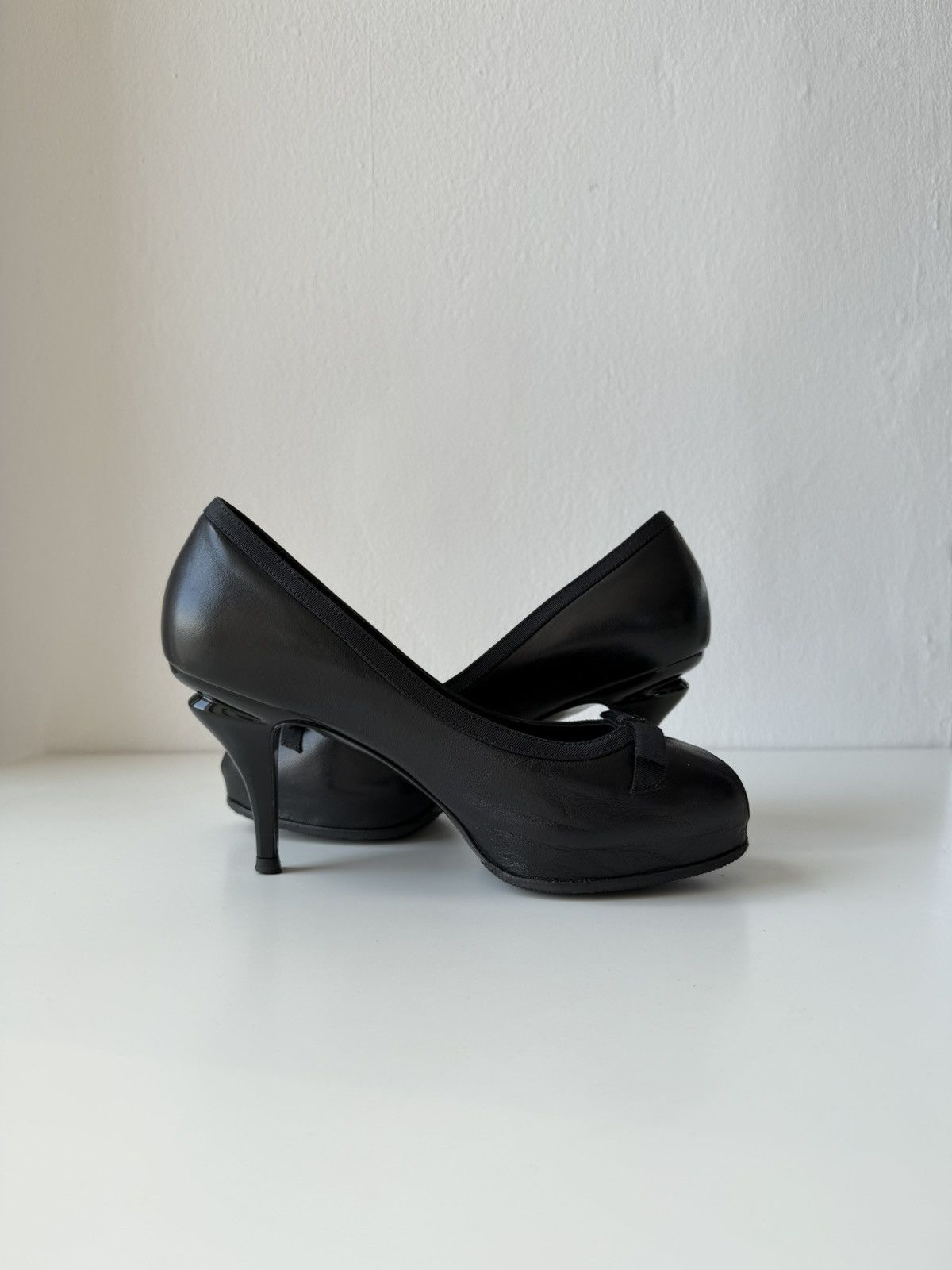 Chanel open toe pumps with bow