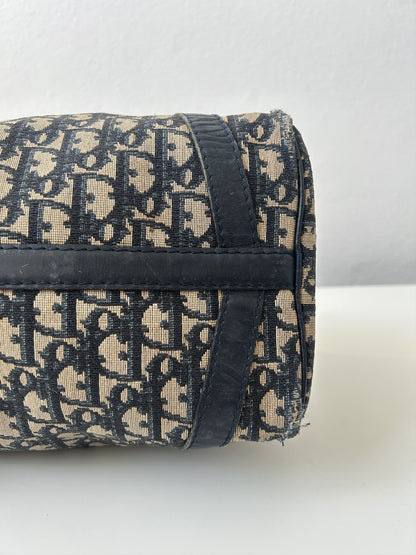 Vintage 80s customised Dior trotter oblique monogram canvas mini bowling bag