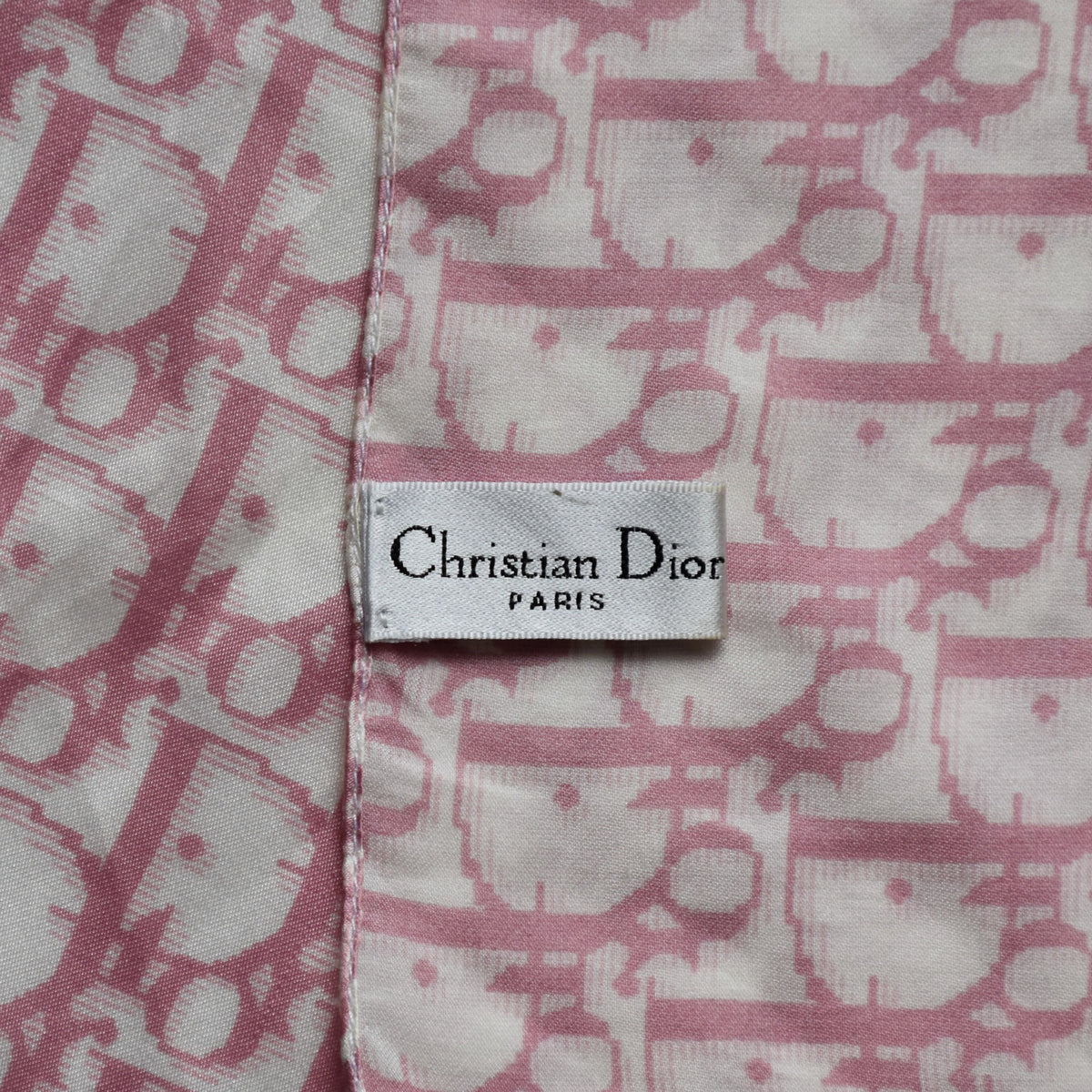 Dior trotter silk & cotton mini scarf pink John galliano era