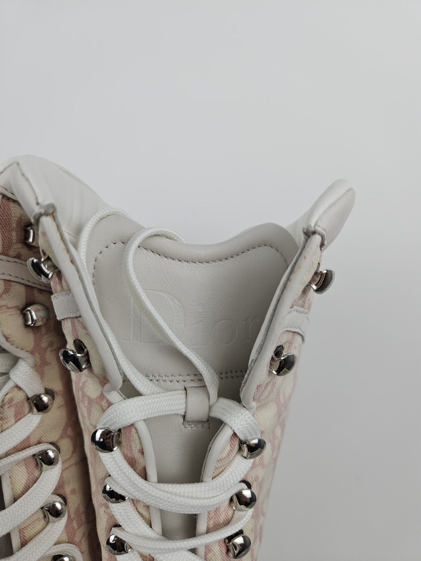 Vintage y2k dior monogram knee height lace up boots