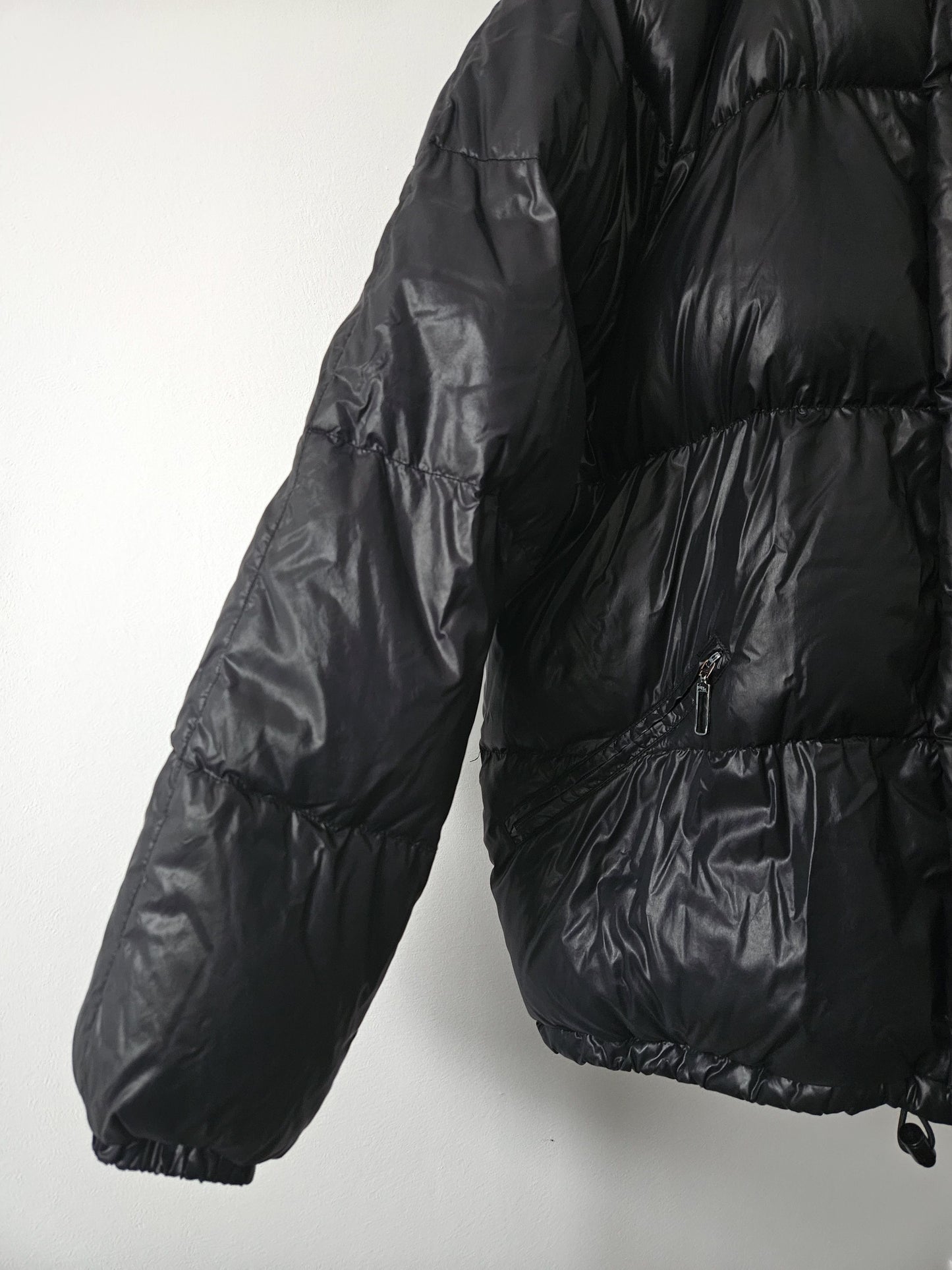 Vintage 90s moncler grenoble black puffer jacket with badge