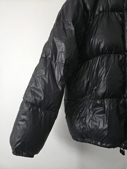 Vintage 90s moncler grenoble black puffer jacket with badge