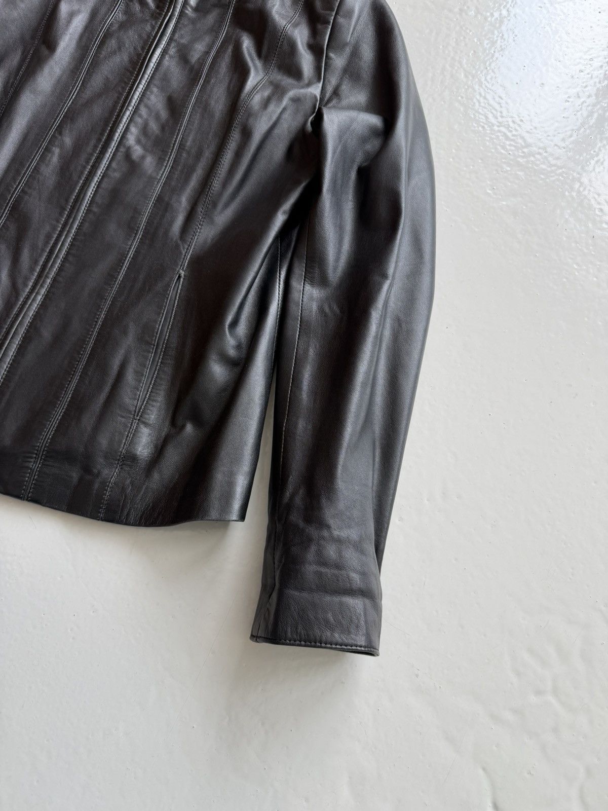 Vintage leather biker jacket