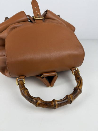 Vintage 80s Gucci bamboo cargo backpack