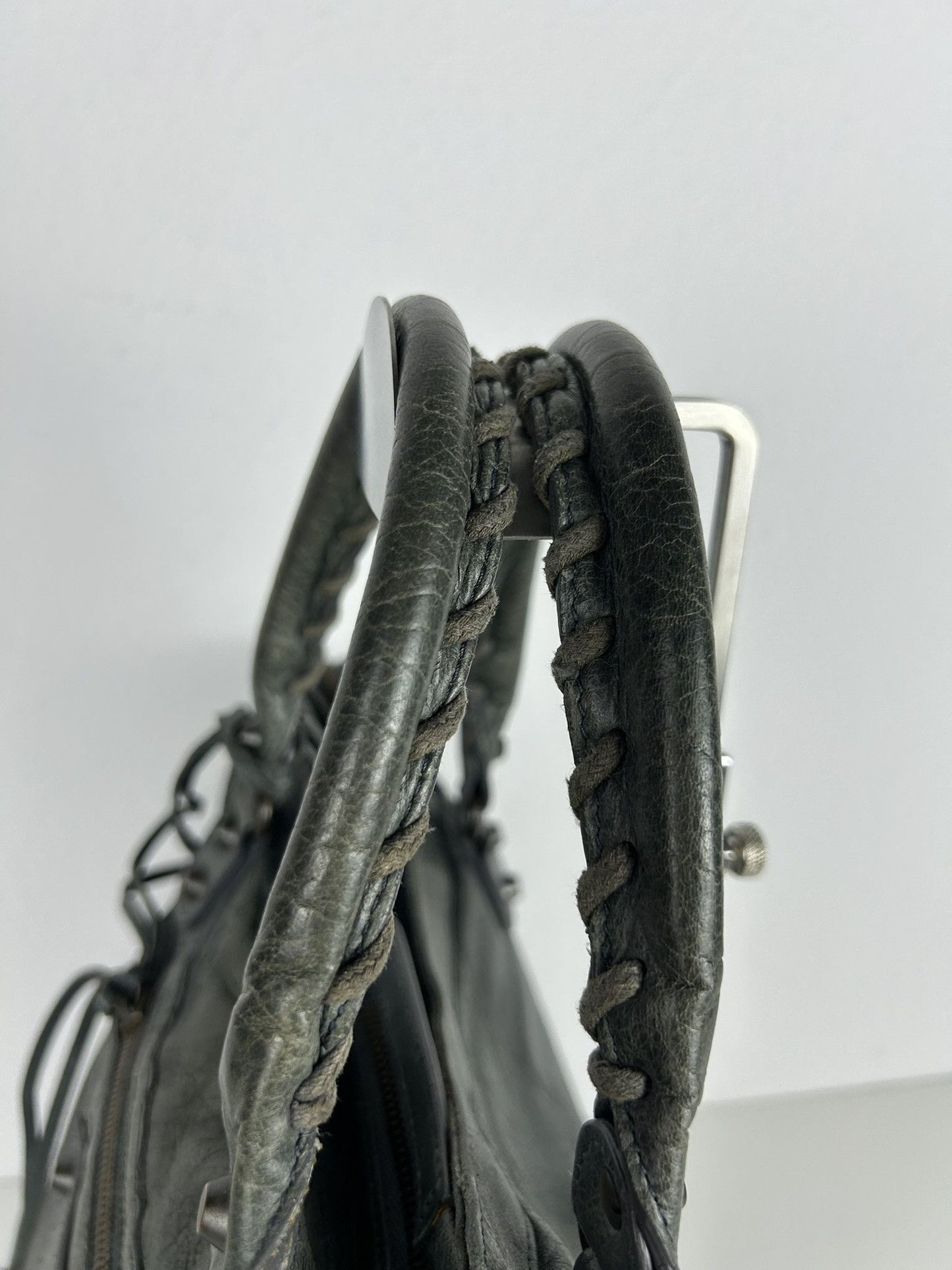 Balenciaga classic hardware city velo bag in dark green