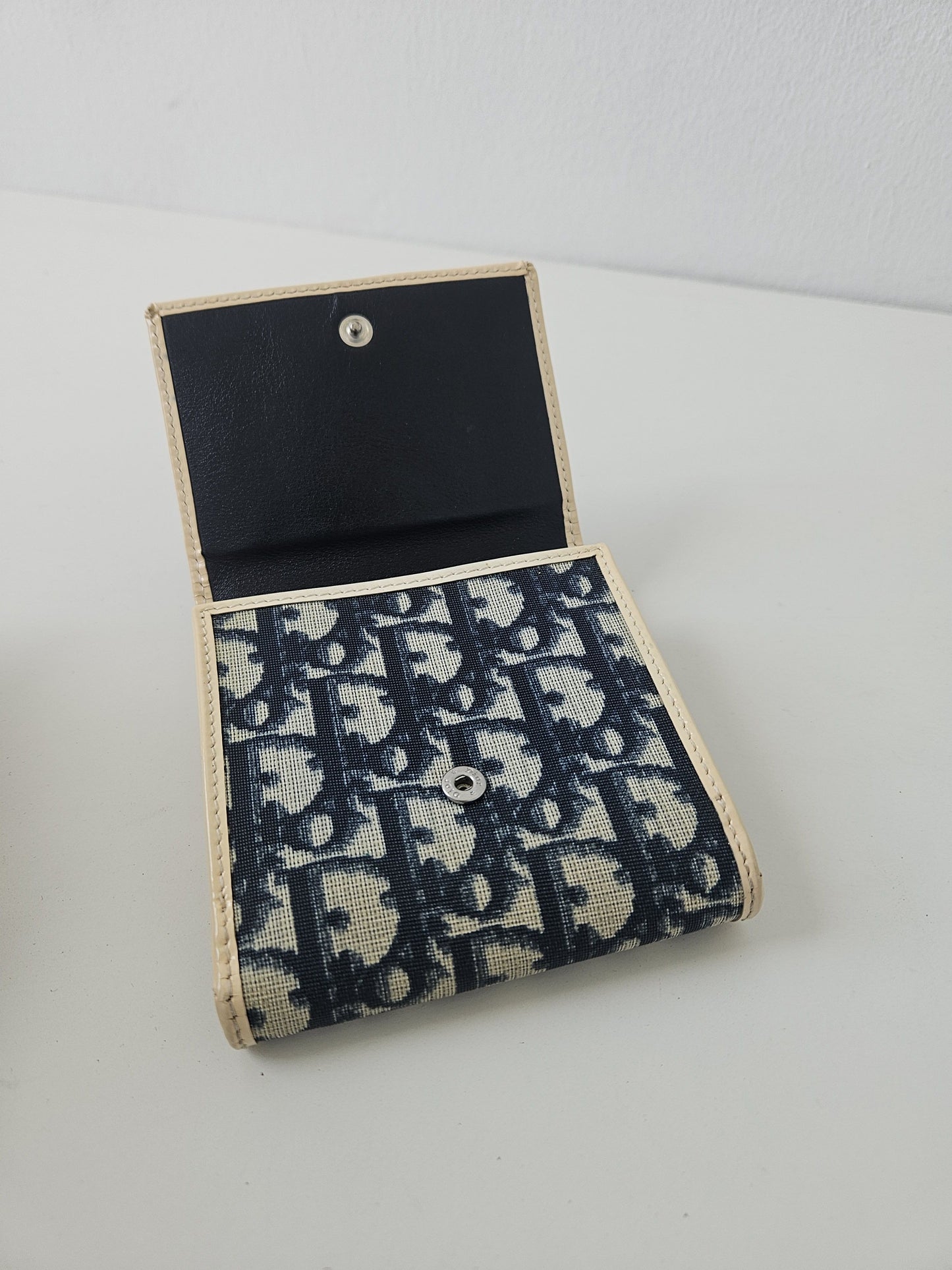Vintage y2k Dior trotter monogram trifold wallet