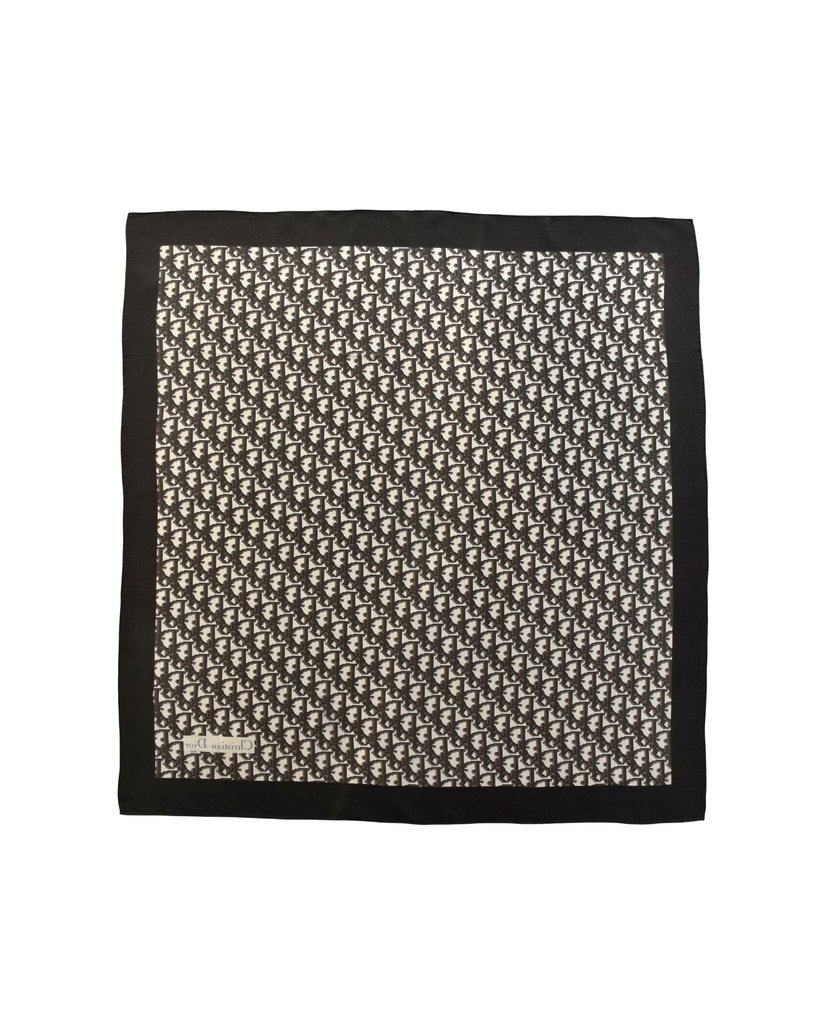 Vintage Dior trotter silk scarf brown