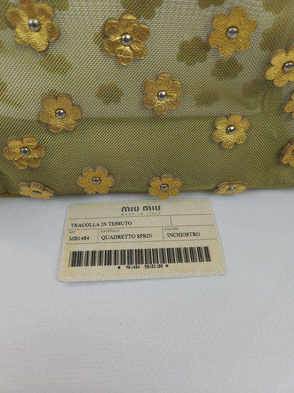 Archive 1999 miu miu mesh floral mini tote bag mb1522