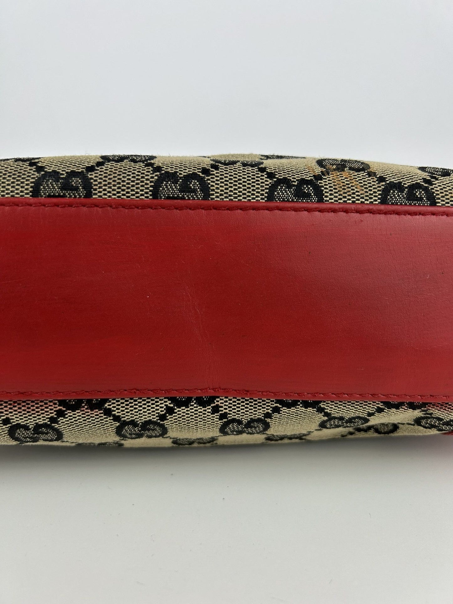 Vintage y2k Gucci monogram canvas and leather shoulder bag