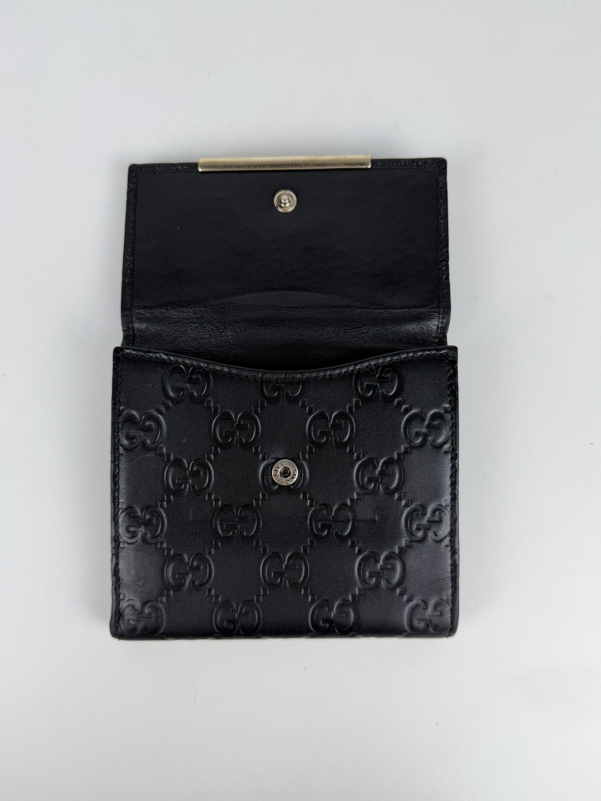 Gucci guccissima leather trifold wallet