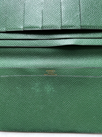 Vintage hermes osaka long bifold wallet