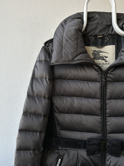Burberry high collar belted short puffer jacket