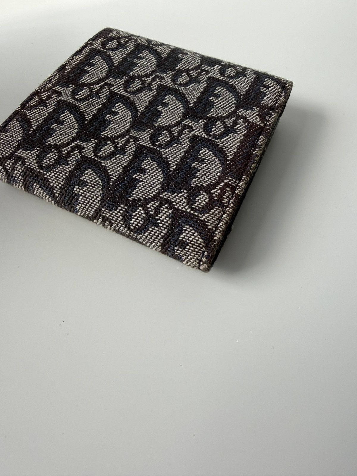 Dior trifold street chic monogram canvas and leather wallet