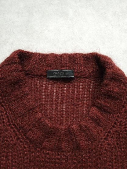 Prada mohair knit in burgundy
