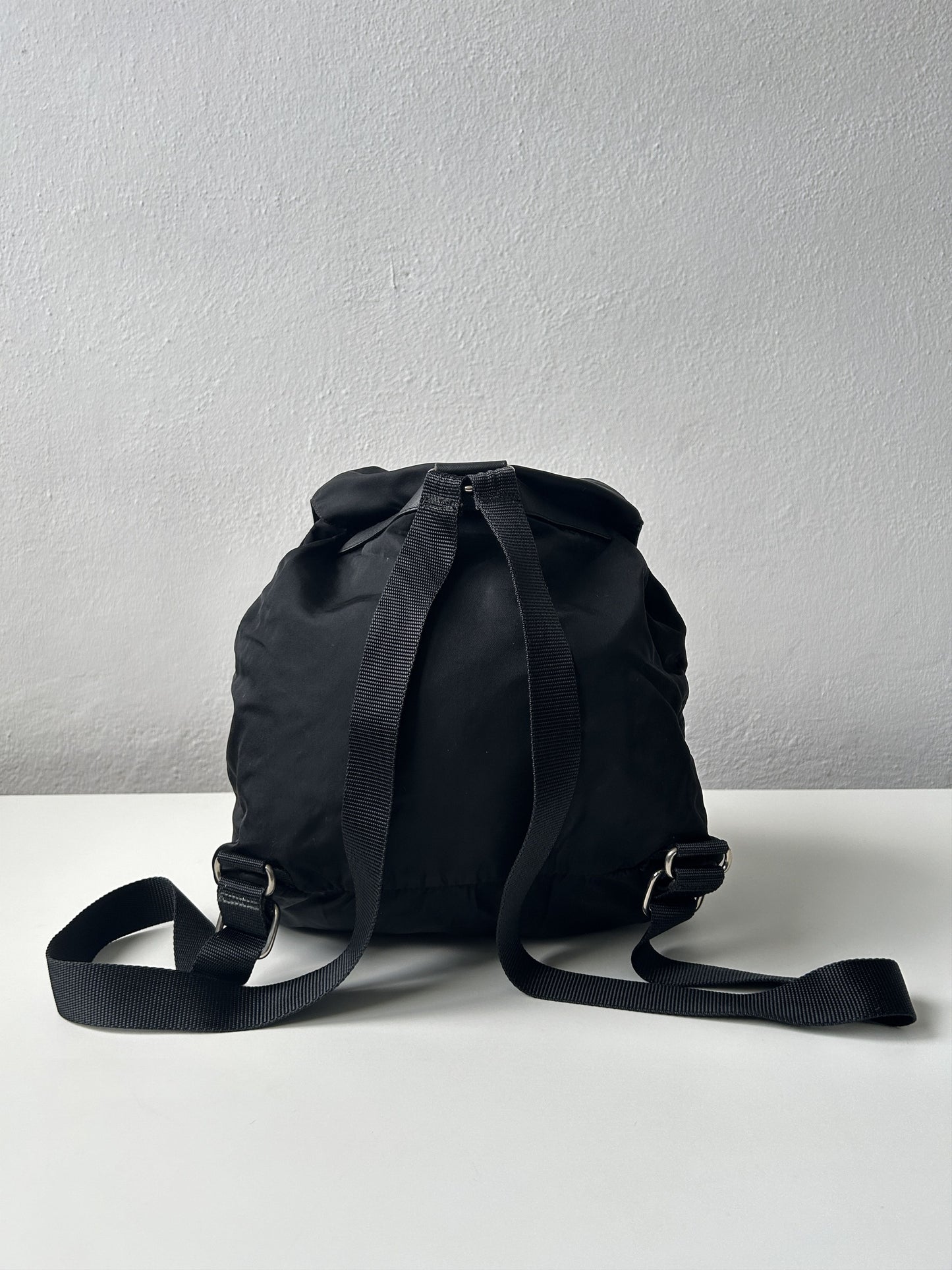 Vintage Prada nylon triangle logo cargo backpack