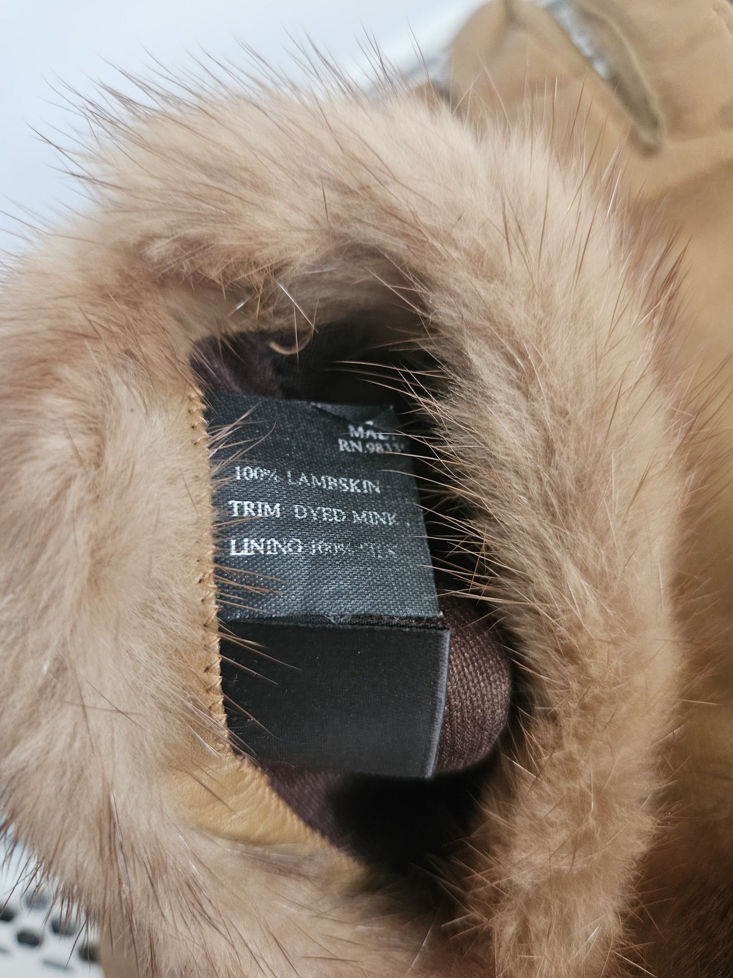 Prada lambskin and mink fur gloves