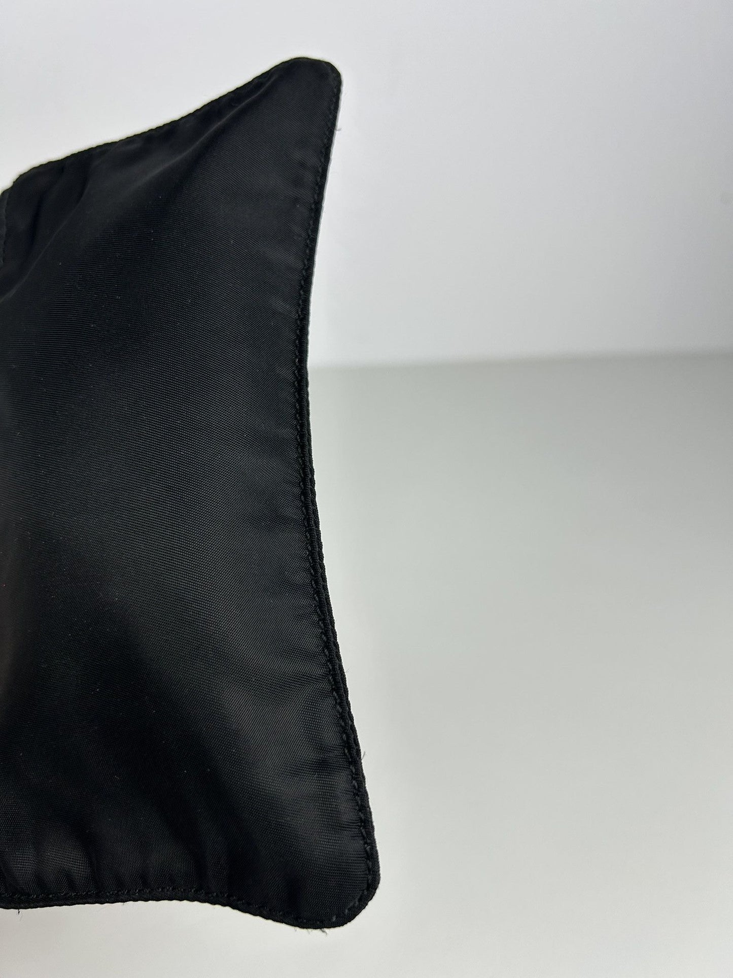 Prada nylon triangle logo mini pouch