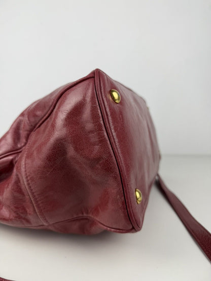 Miu miu vitello lux leather tote bag