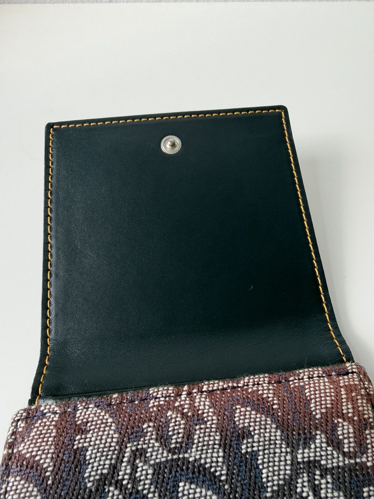 Dior trifold street chic monogram canvas and leather wallet