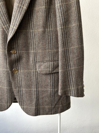 Vintage handmade checkered cashmere blazer