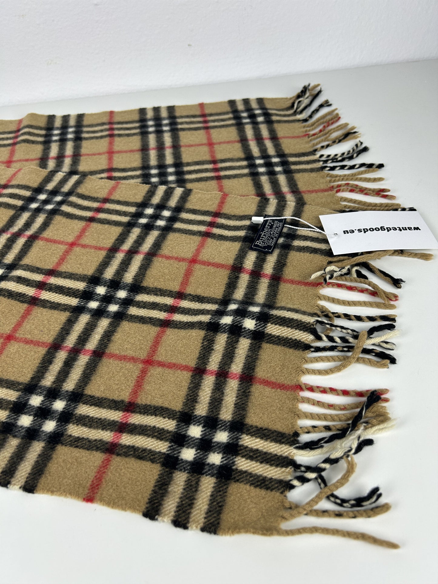 Vintage Burberry nova check cashmere scarf