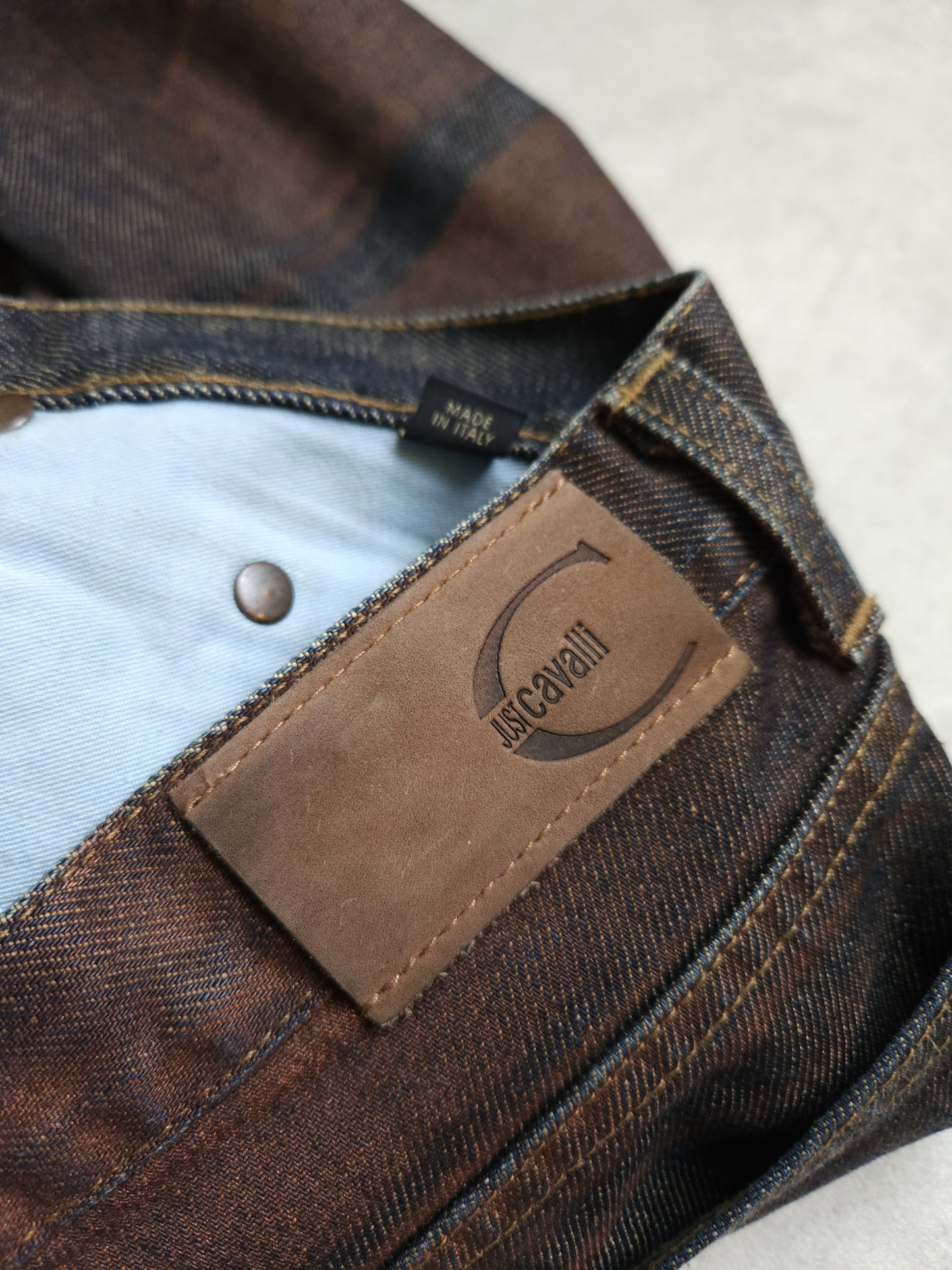 Archive y2k just cavalli overdyed slim denim