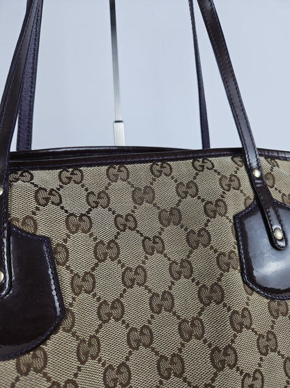 Gucci abbey gg monogram tote bag