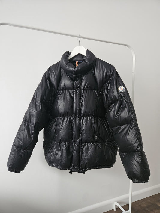 Vintage 90s moncler grenoble black puffer jacket with badge