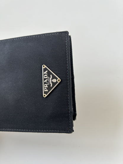 Prada triangle logo nylon bifold wallet
