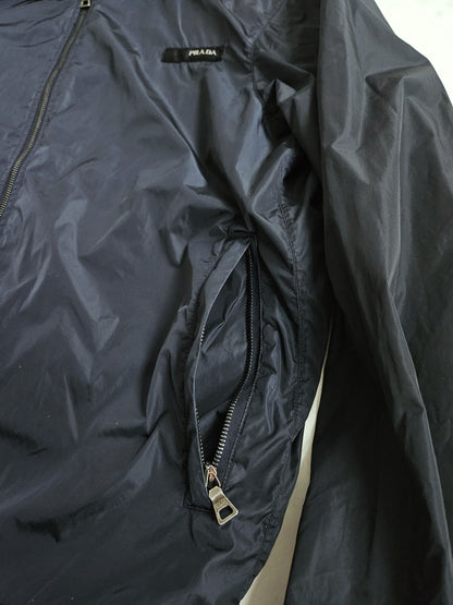 Prada sport art scg59h nylon chest logo hooded windbreaker