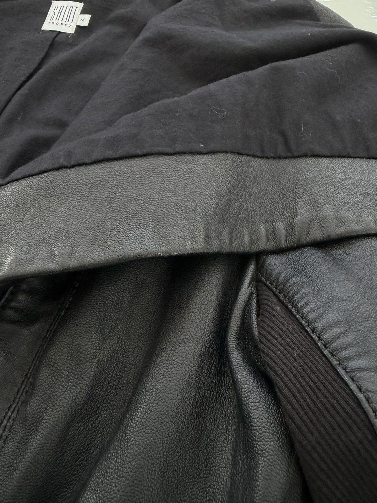 Vintage Saint Tropez asymmetrical leather jacket
