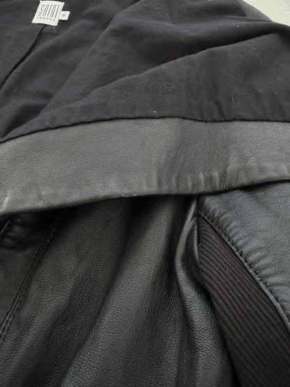 Vintage Saint Tropez asymmetrical leather jacket