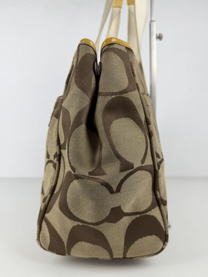 Coach signature daisy tote bag