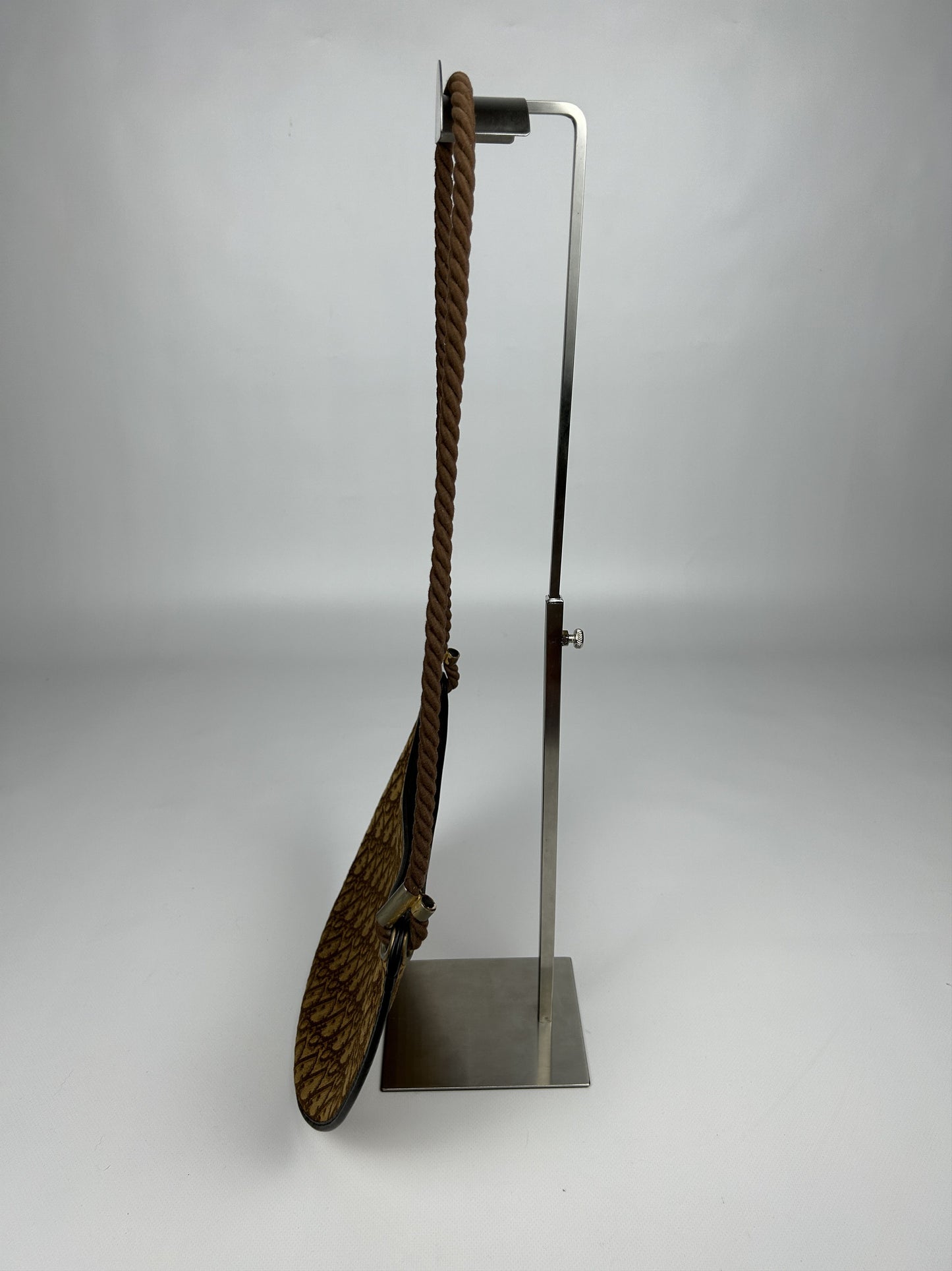 Vintage 80s Dior trotter oblique monogram rope shoulder bag