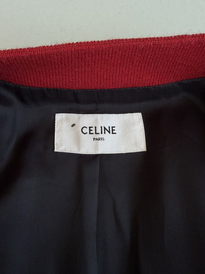 Celine Jackson C patch teddy varsity jacket