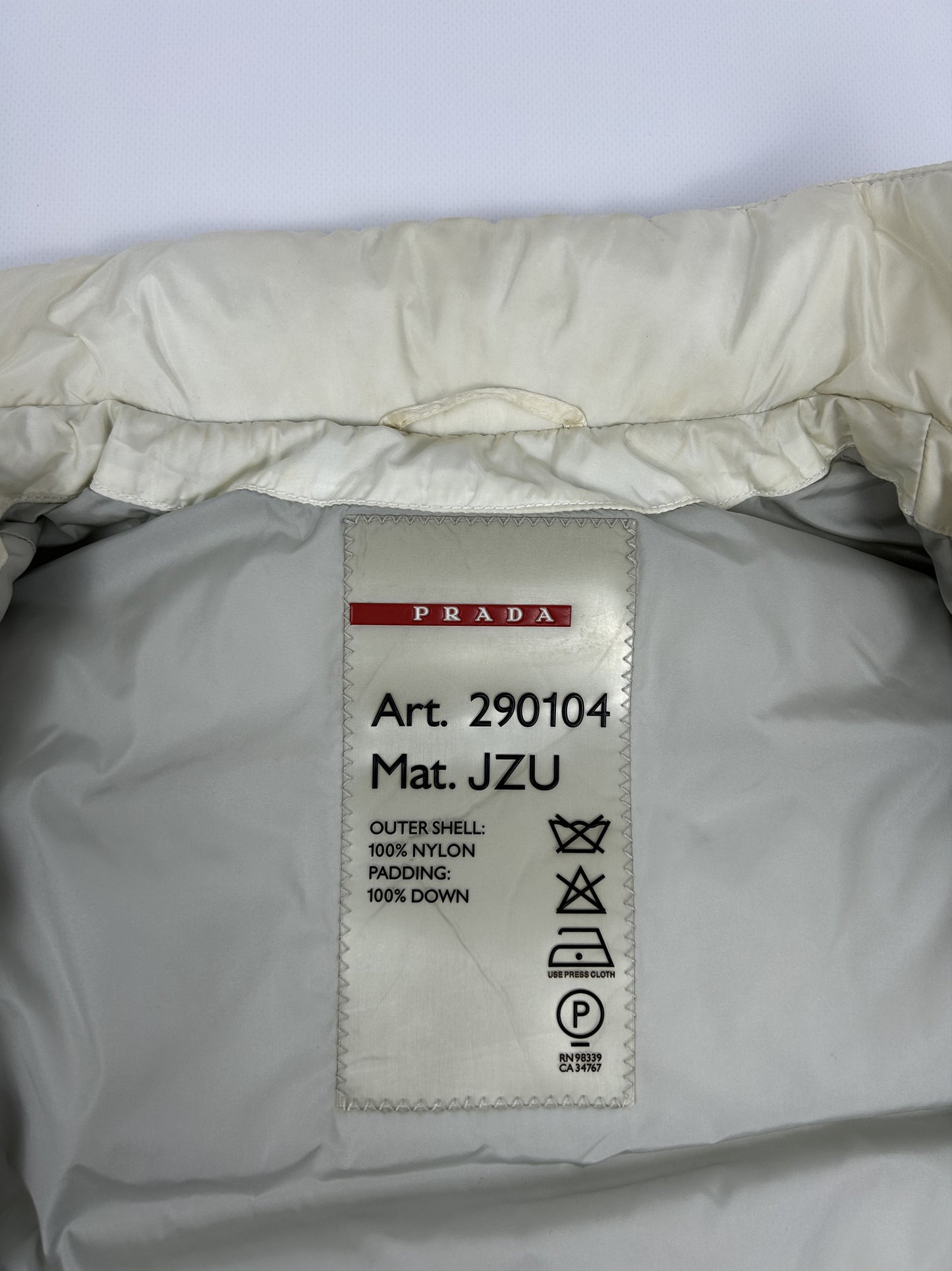 Vintage y2k archive Prada sport red tab hooded puffer vest