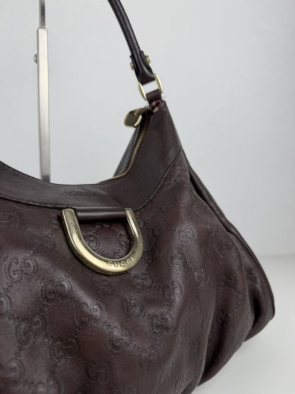 Gucci Abbey d-ring large guccissima leather monogram handbag