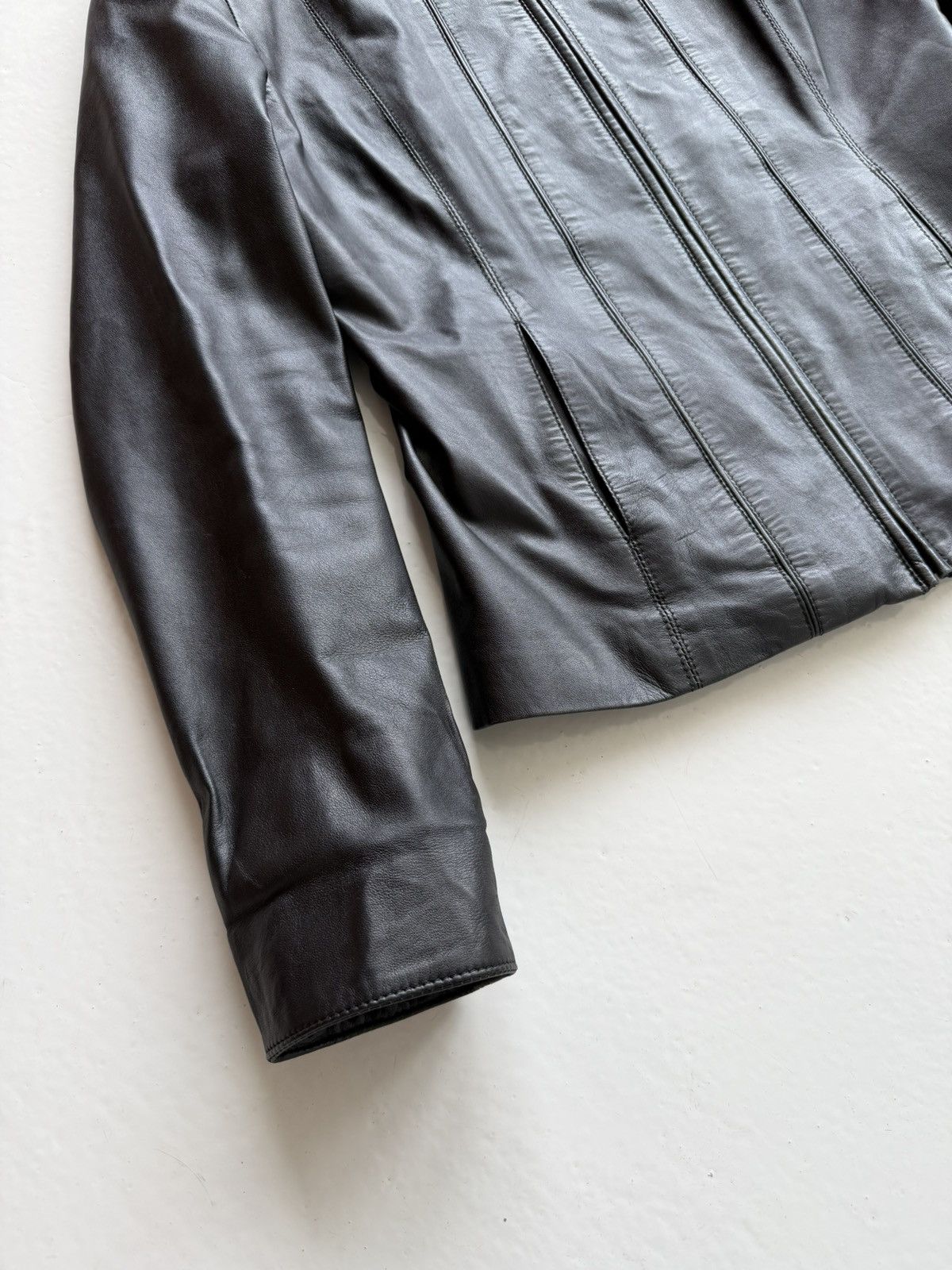 Vintage leather biker jacket