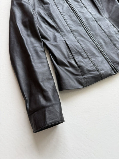 Vintage leather biker jacket
