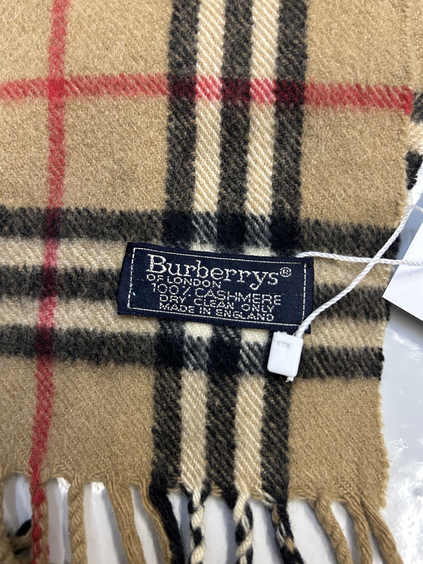 Vintage Burberry nova check cashmere scarf