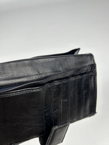 Dior flight monogram canvas and leather long trifold wallet