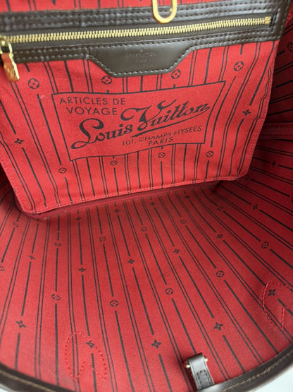 Louis Vuitton damier ebene neverfull mm tote bag