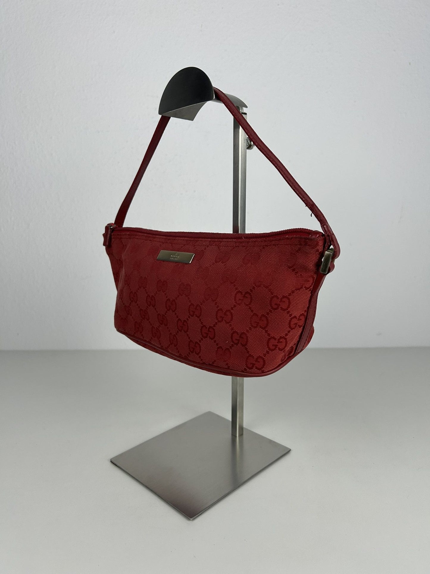 Vintage y2k gucci monogram canvas boat bag pochette