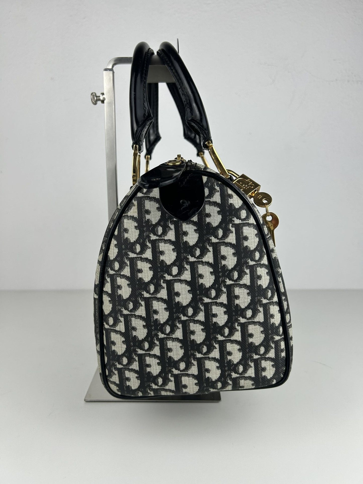 Dior John Galliano era trotter monogram mini boston bag