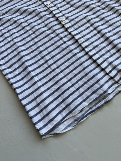 Burberry black label striped short sleeve shirt