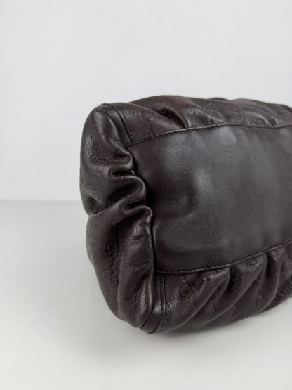 Gucci Abbey d-ring large guccissima leather monogram handbag