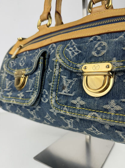 Louis Vuitton monogram denim neo speedy mini Boston bag